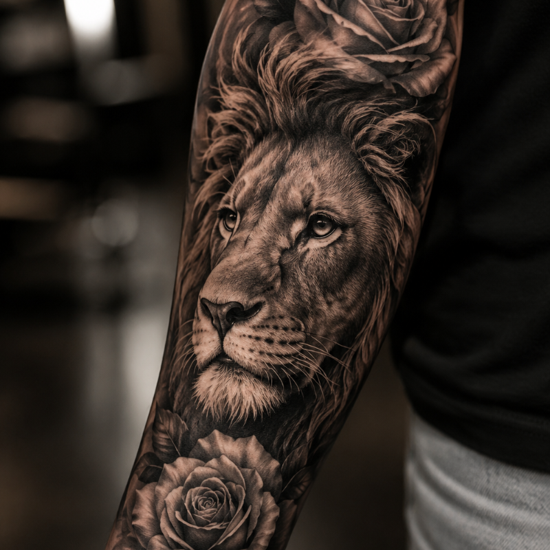 Black & Grey Realism tattoo example
