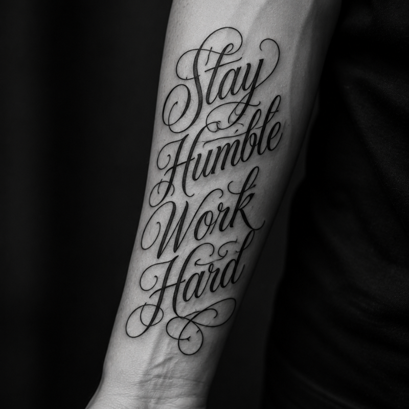 Script & Lettering tattoo example